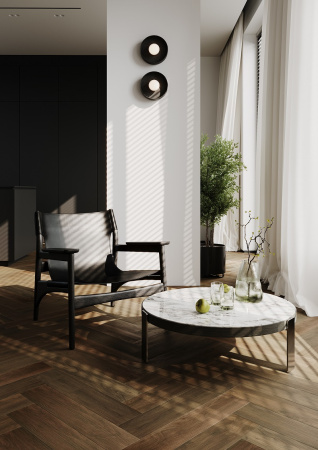 Кварцевый ламинат Fargo Паркет Английская ёлка Орех Маньчжурский 33-2022-2 4/0.5мм